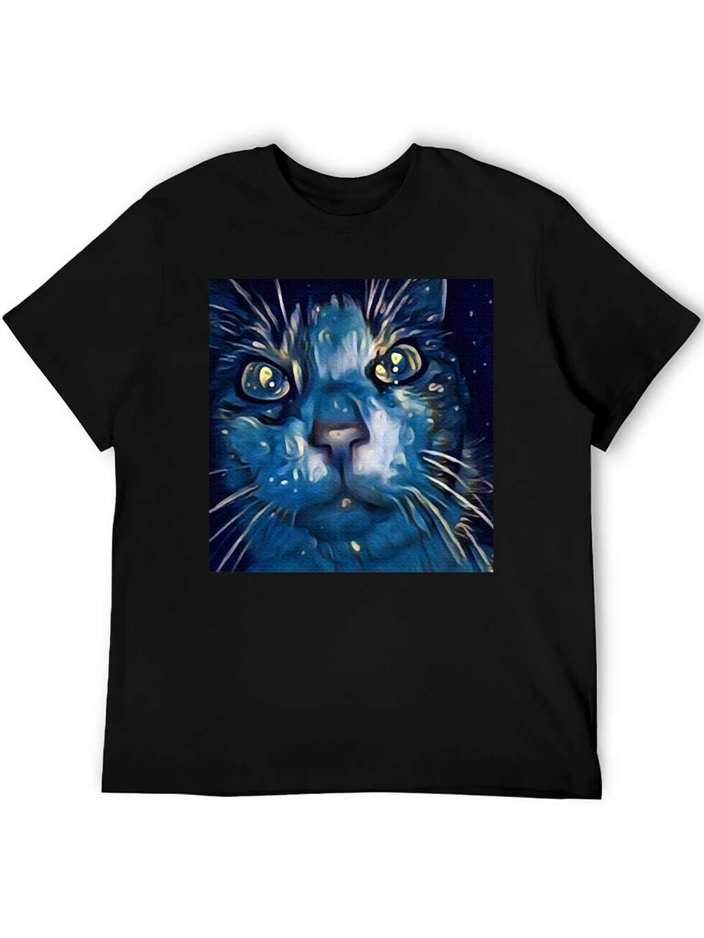 Blue Cat Art T-Shirt