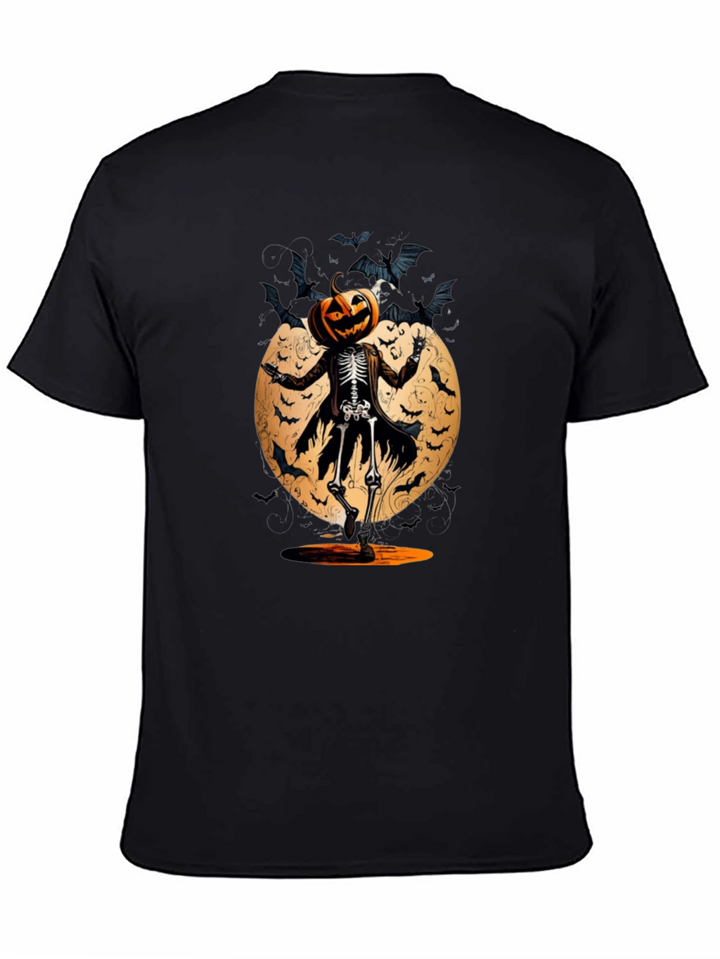 Halloween Pumpkin Skeleton T-Shirt