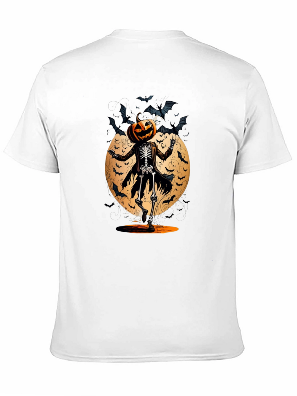 Halloween Pumpkin Skeleton T-Shirt