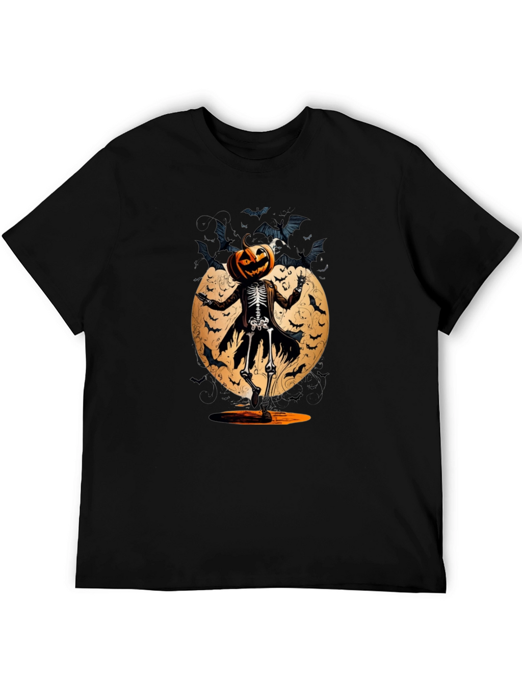Halloween Pumpkin Skeleton T-Shirt