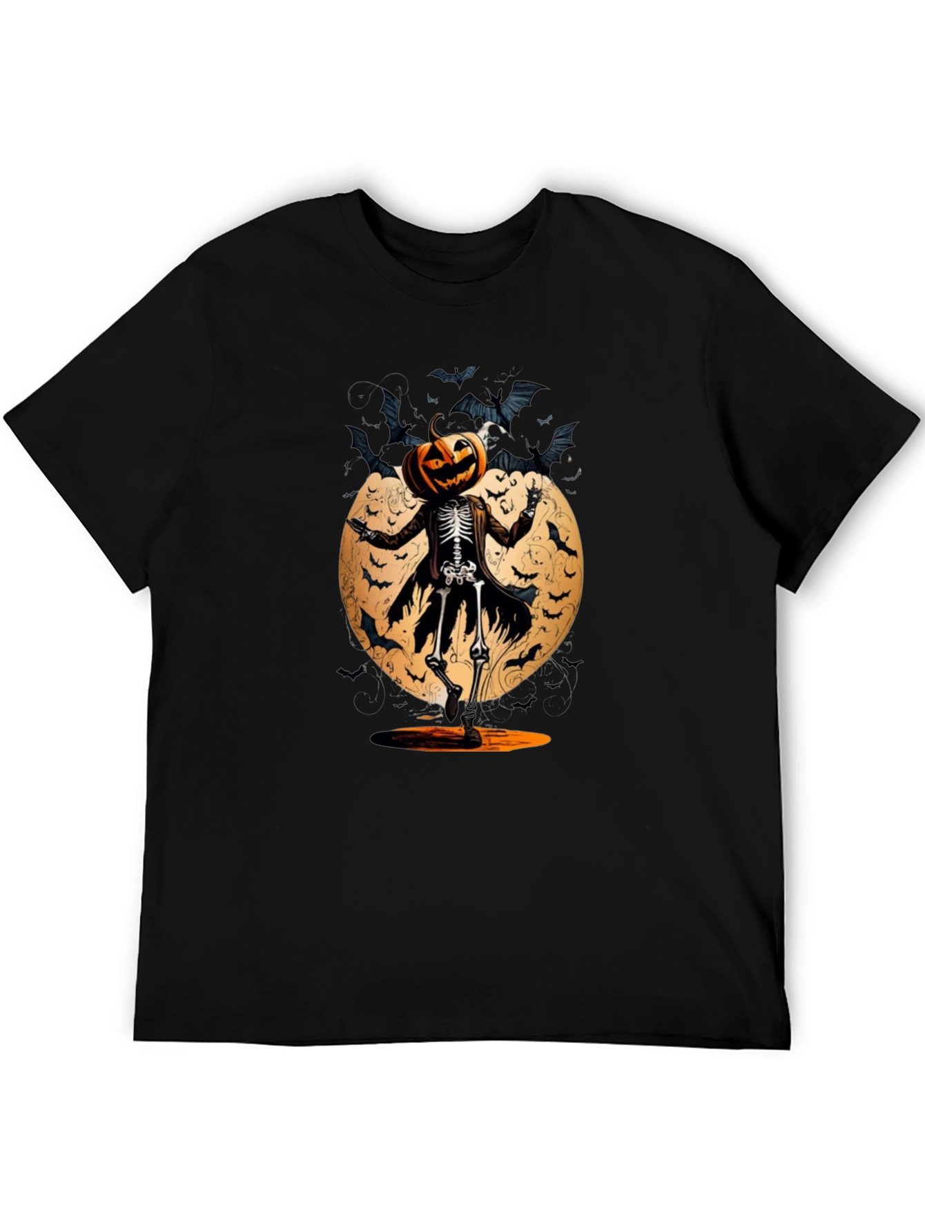 Halloween Pumpkin Skeleton T-Shirt