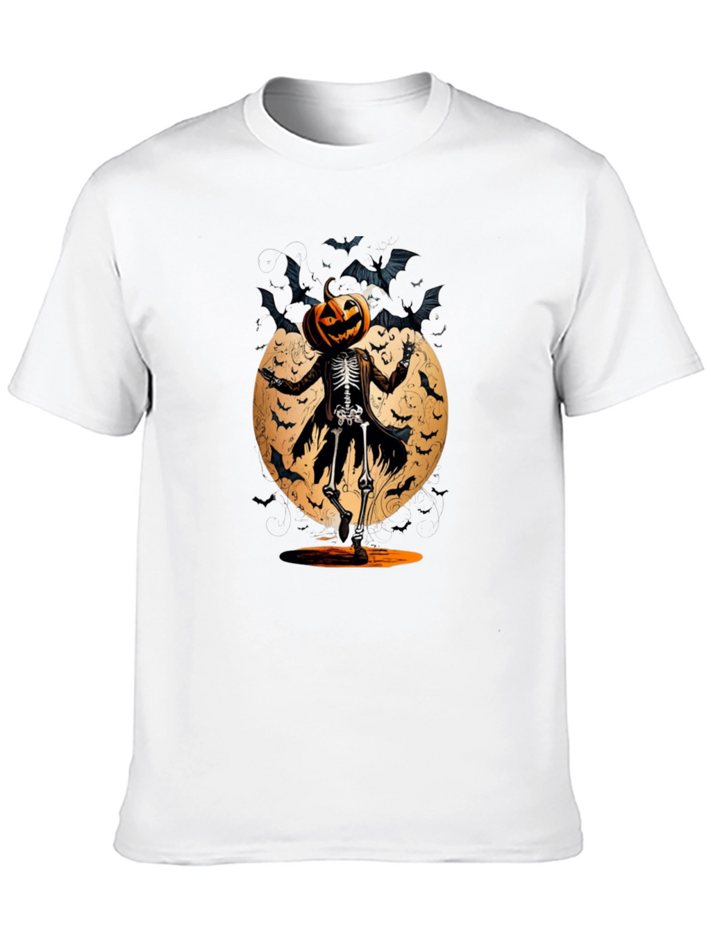 Halloween Pumpkin Skeleton T-Shirt
