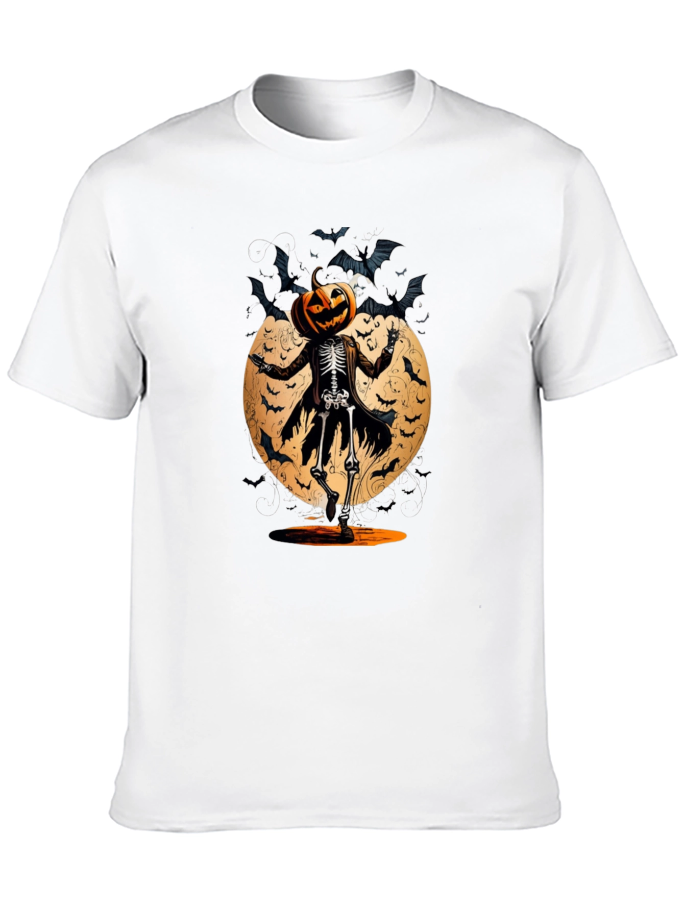 Halloween Pumpkin Skeleton T-Shirt