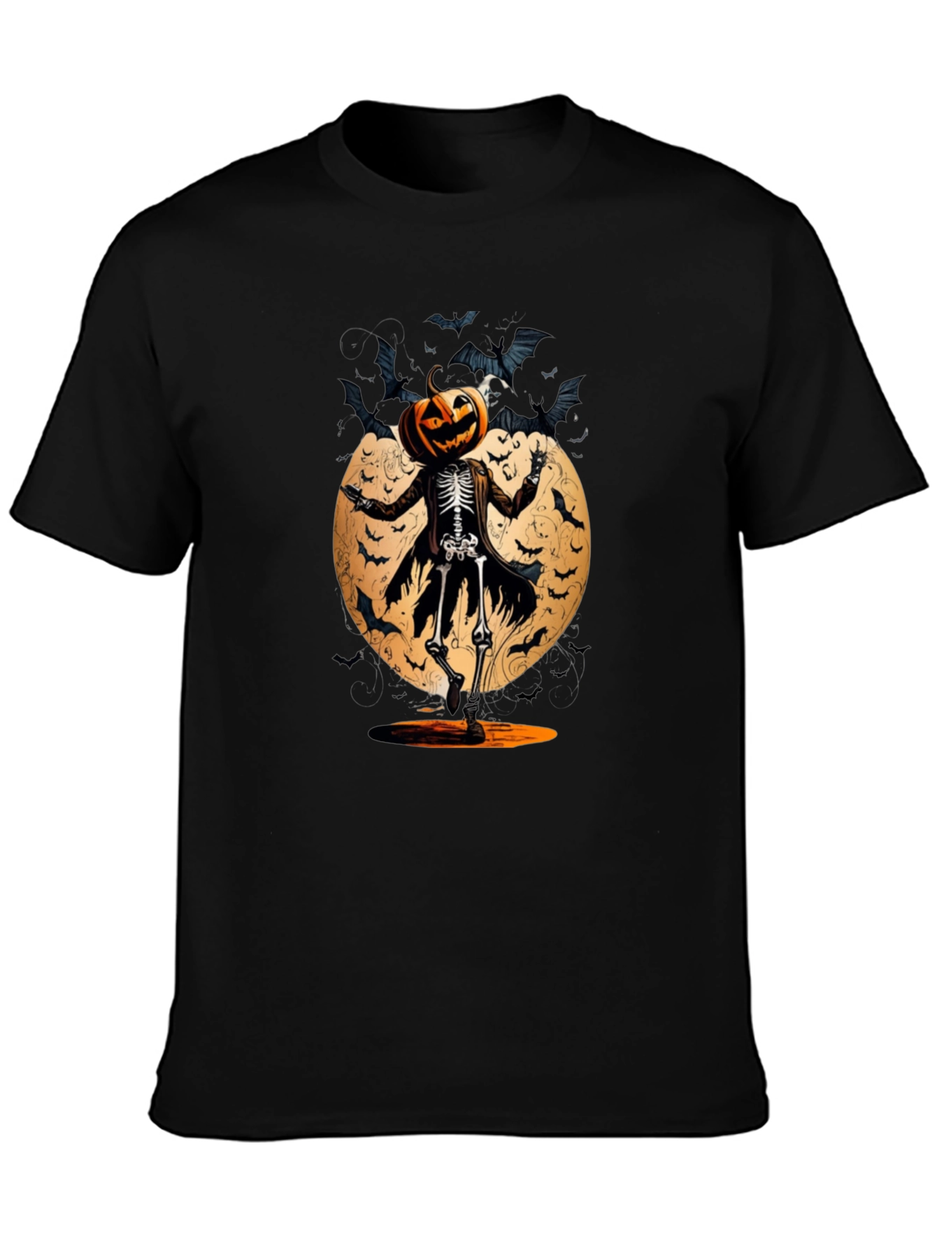 Halloween Pumpkin Skeleton T-Shirt