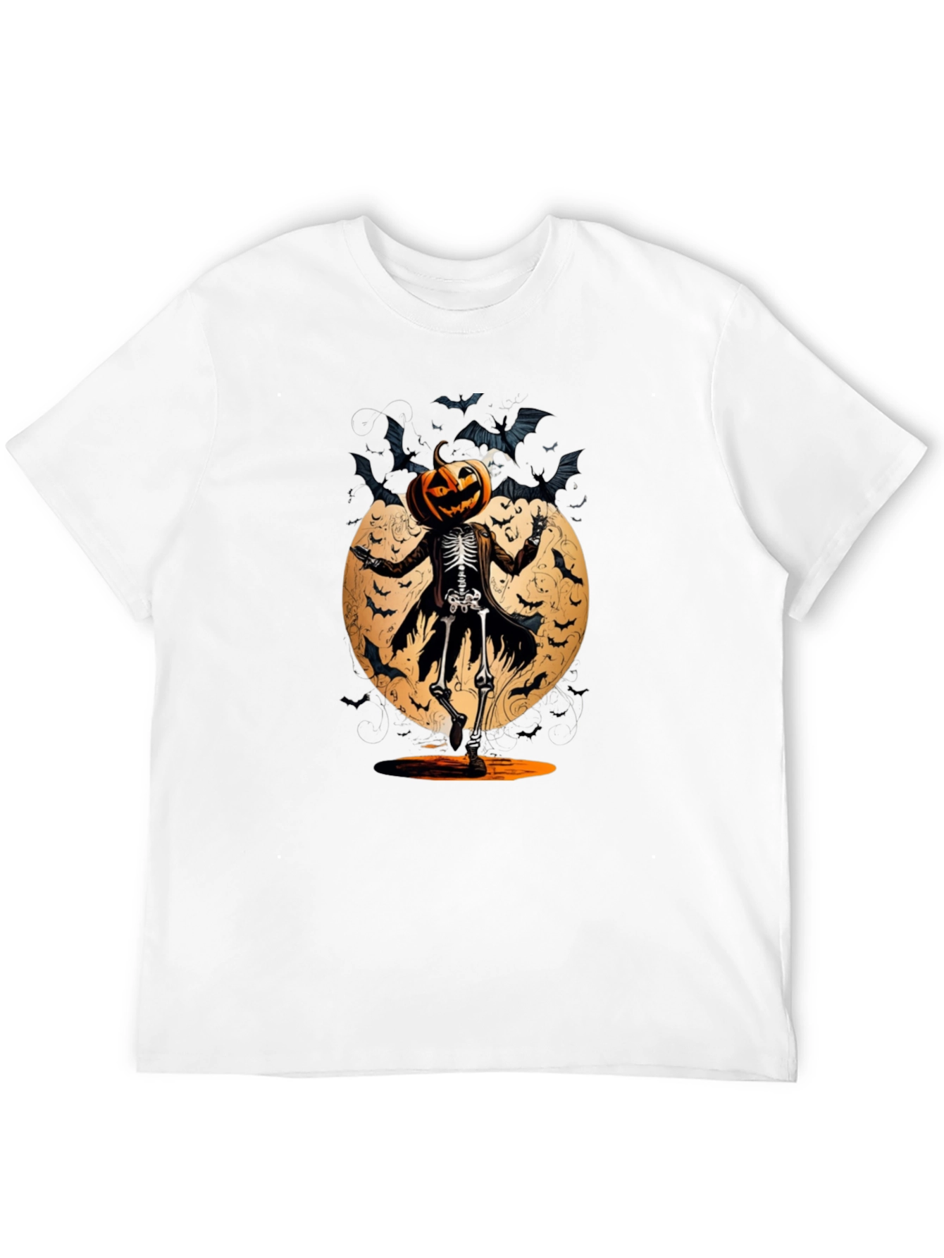 Halloween Pumpkin Skeleton T-Shirt