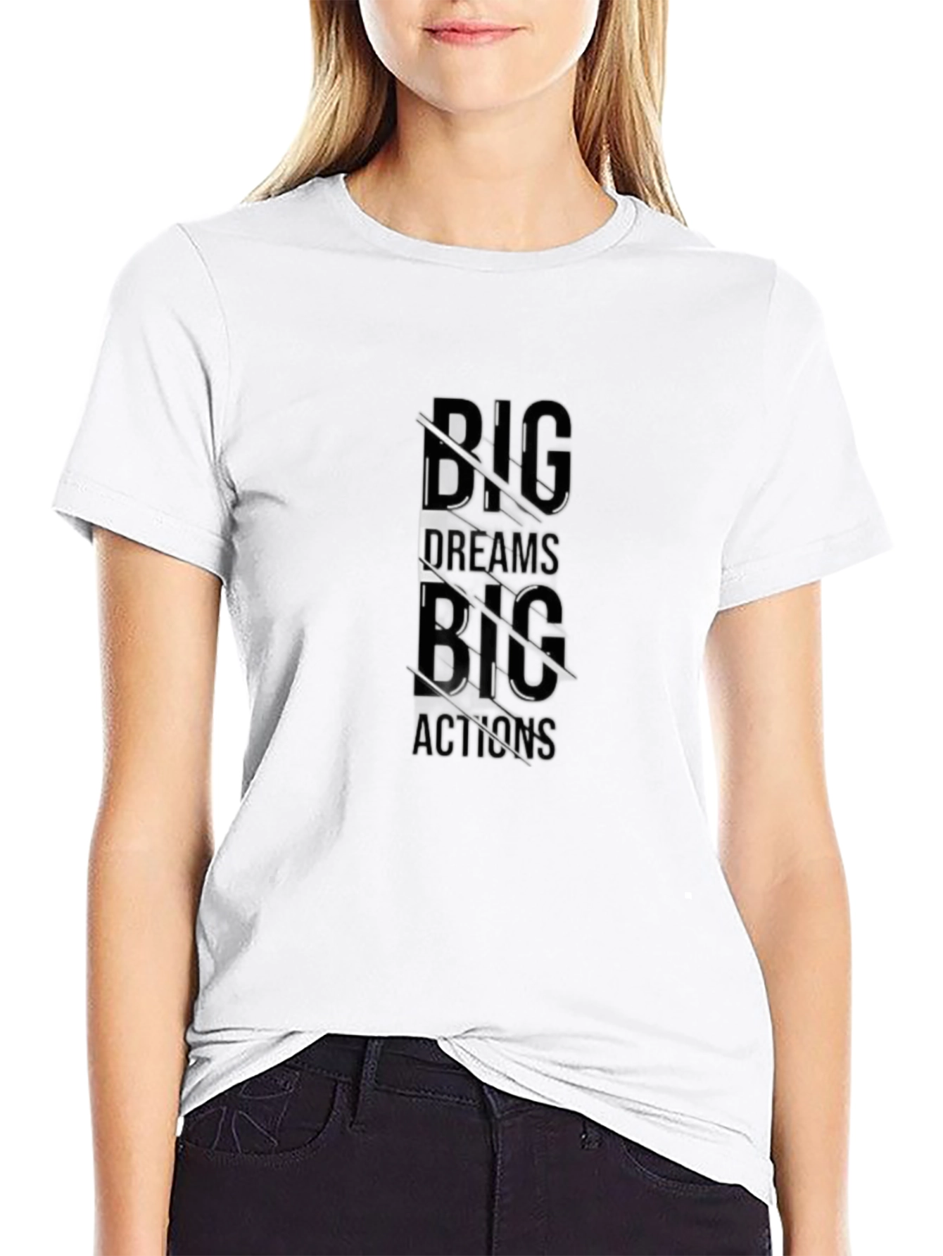 Big Dreams Big Actions Black Graphic Tee