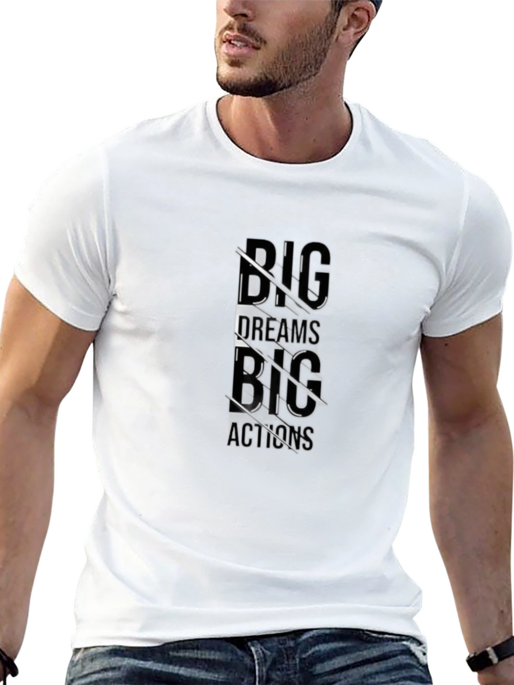 Big Dreams Big Actions Black Graphic Tee