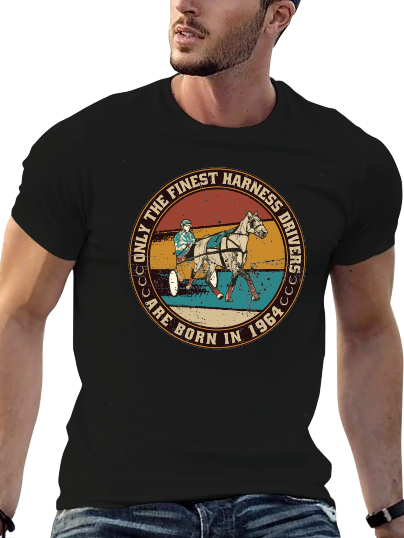 Vintage Harness Driver T-Shirt - Born in 1964