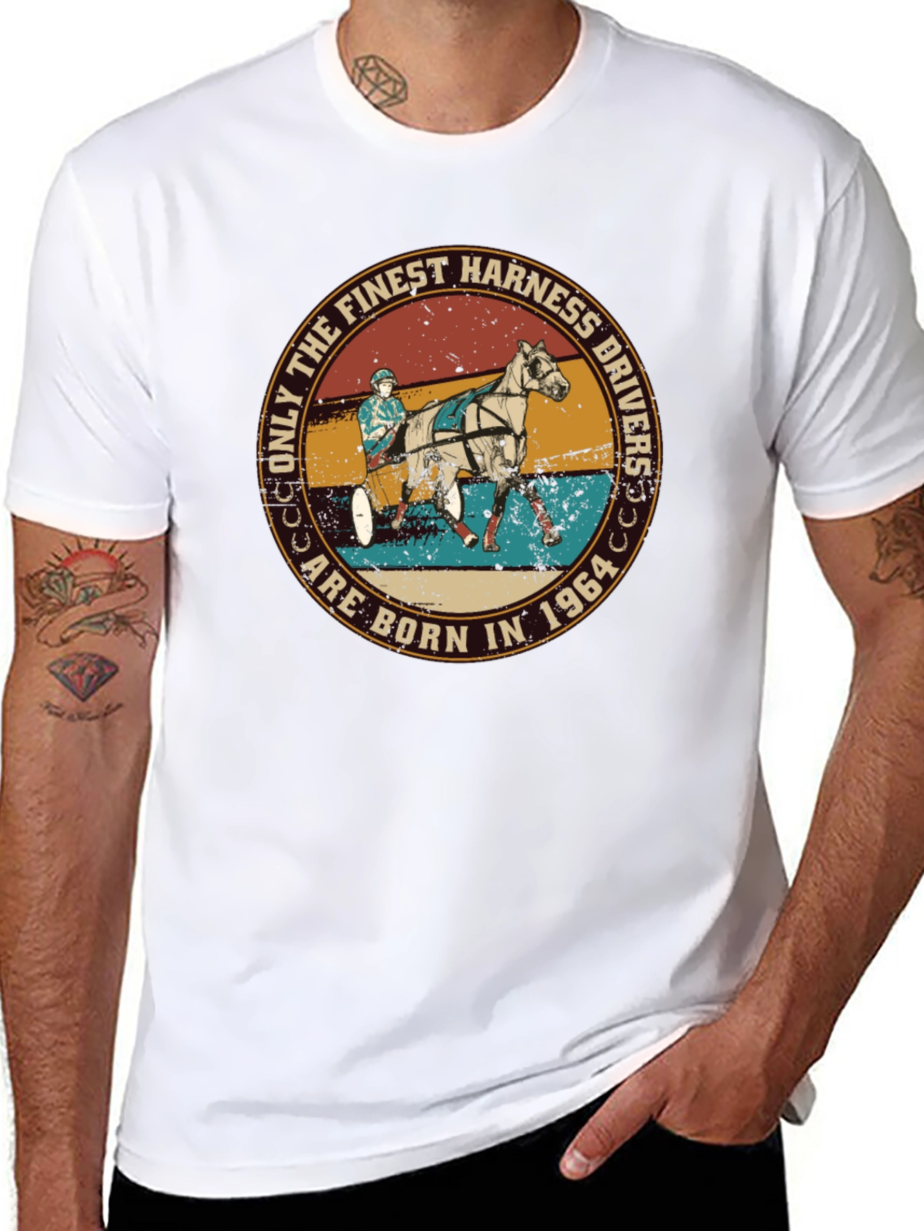 Vintage Harness Driver T-Shirt - Born in 1964