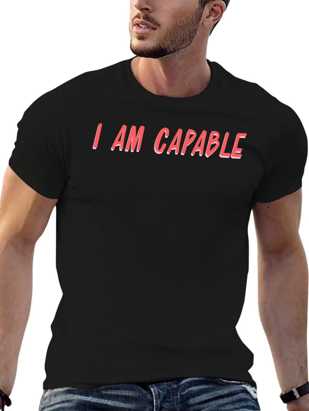I AM CAPABLE - Black T-Shirt