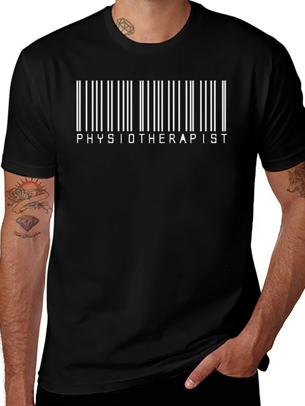 Physiotherapist Barcode Graphic T-Shirt