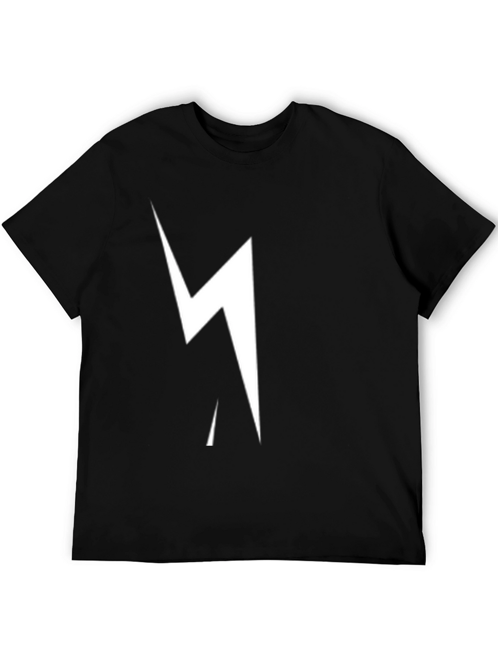 Black T-Shirt with Lightning Bolt Graphic