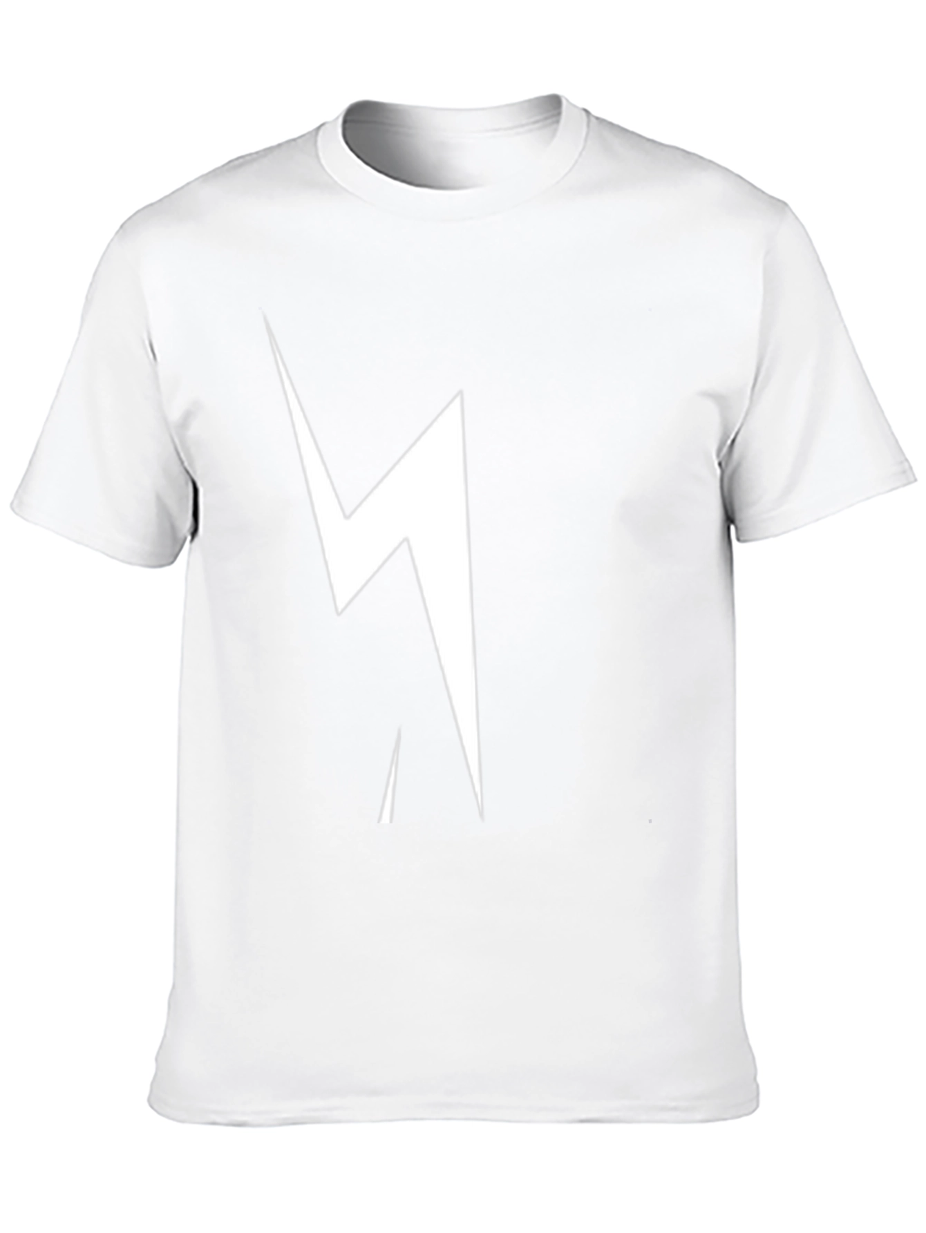 Black T-Shirt with Lightning Bolt Graphic