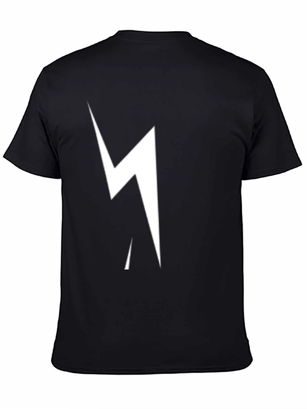 Black T-Shirt with Lightning Bolt Graphic