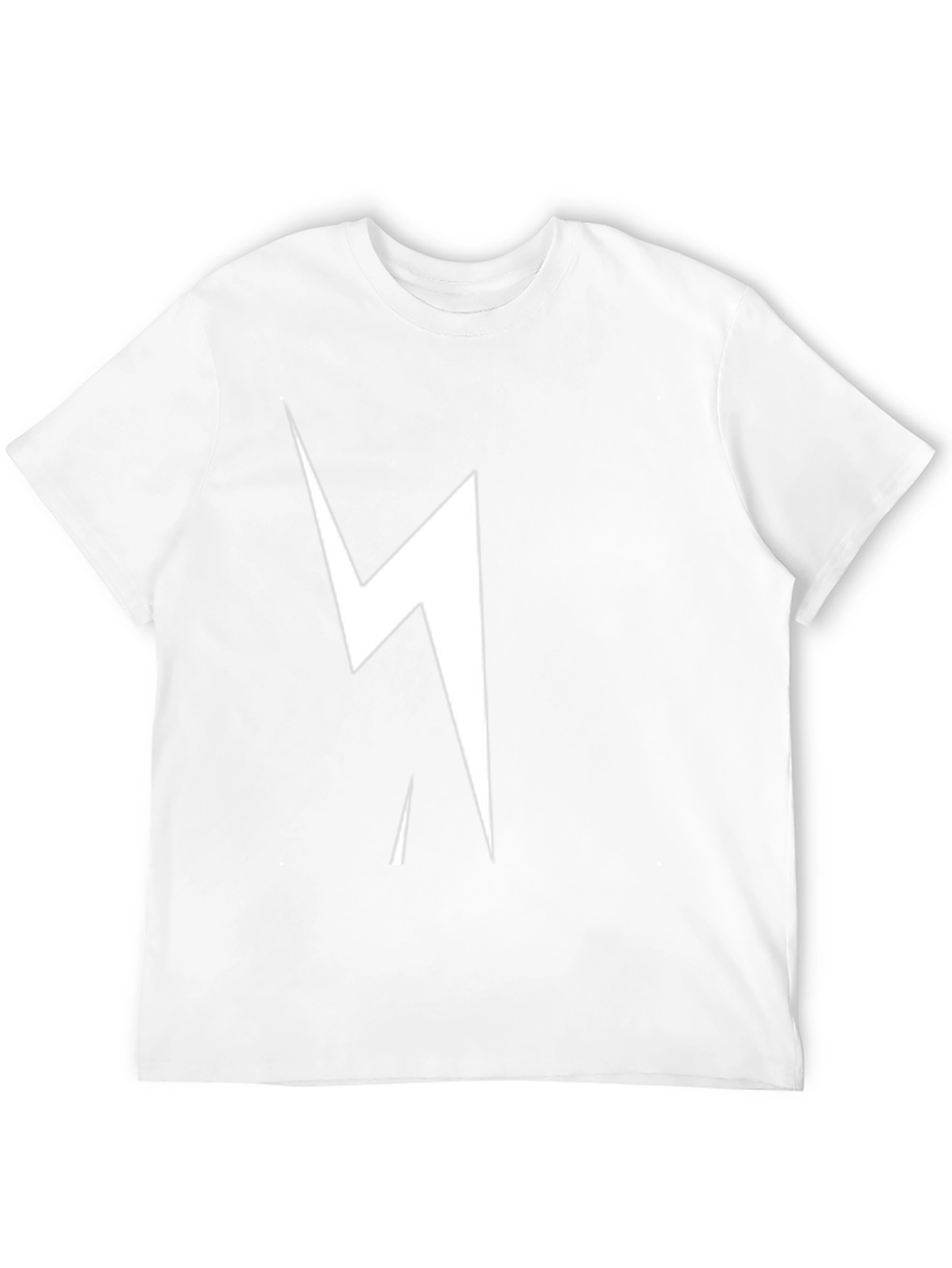 Black T-Shirt with Lightning Bolt Graphic