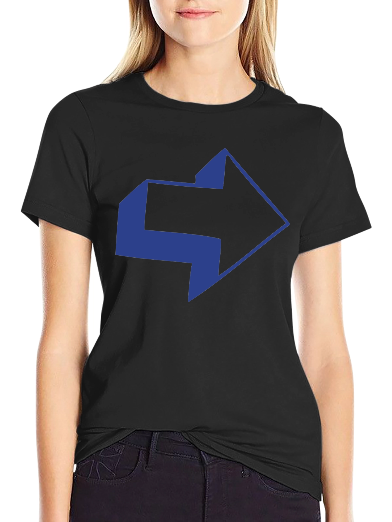 Modern Arrow Graphic Black T-Shirt