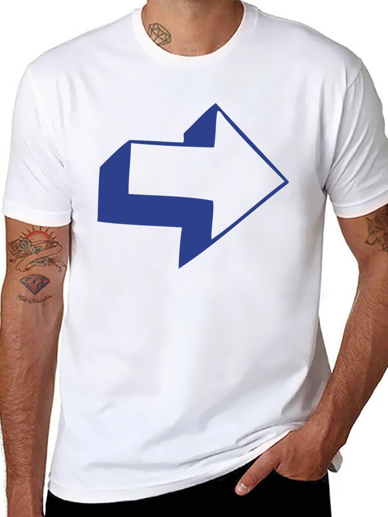Modern Arrow Graphic Black T-Shirt