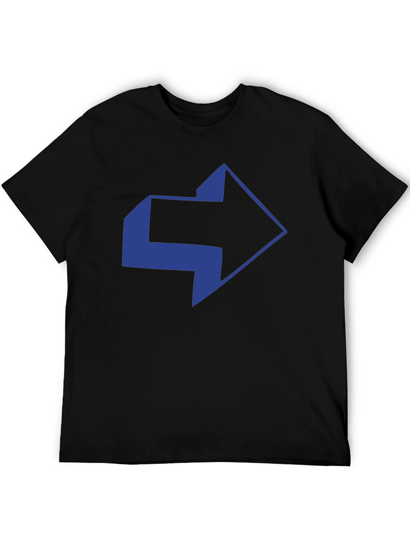 Modern Arrow Graphic Black T-Shirt