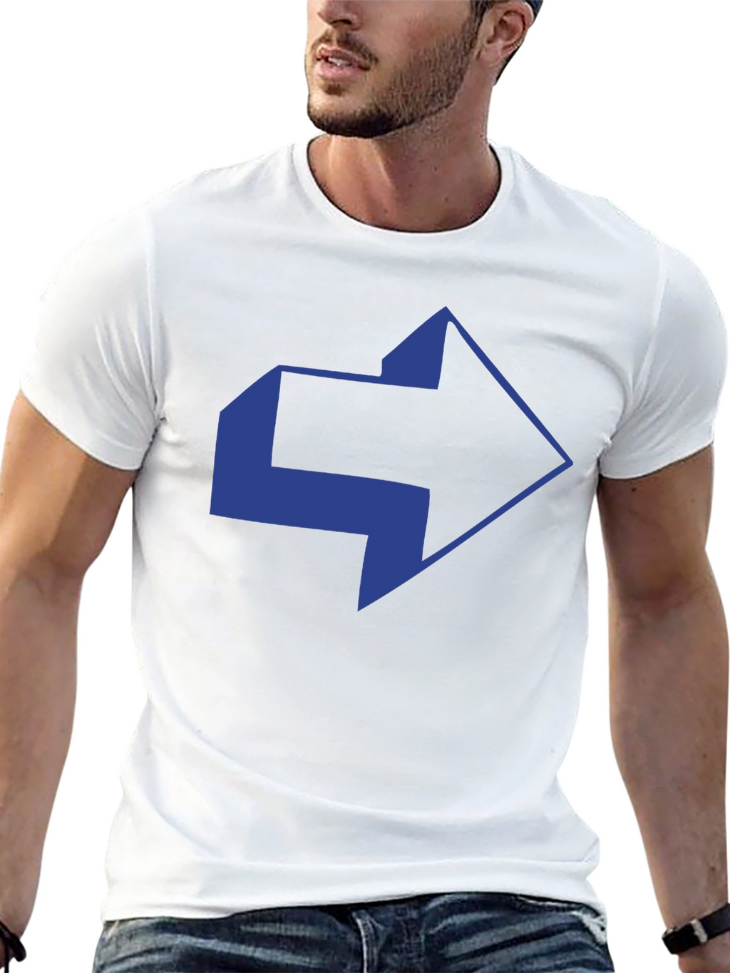 Modern Arrow Graphic Black T-Shirt