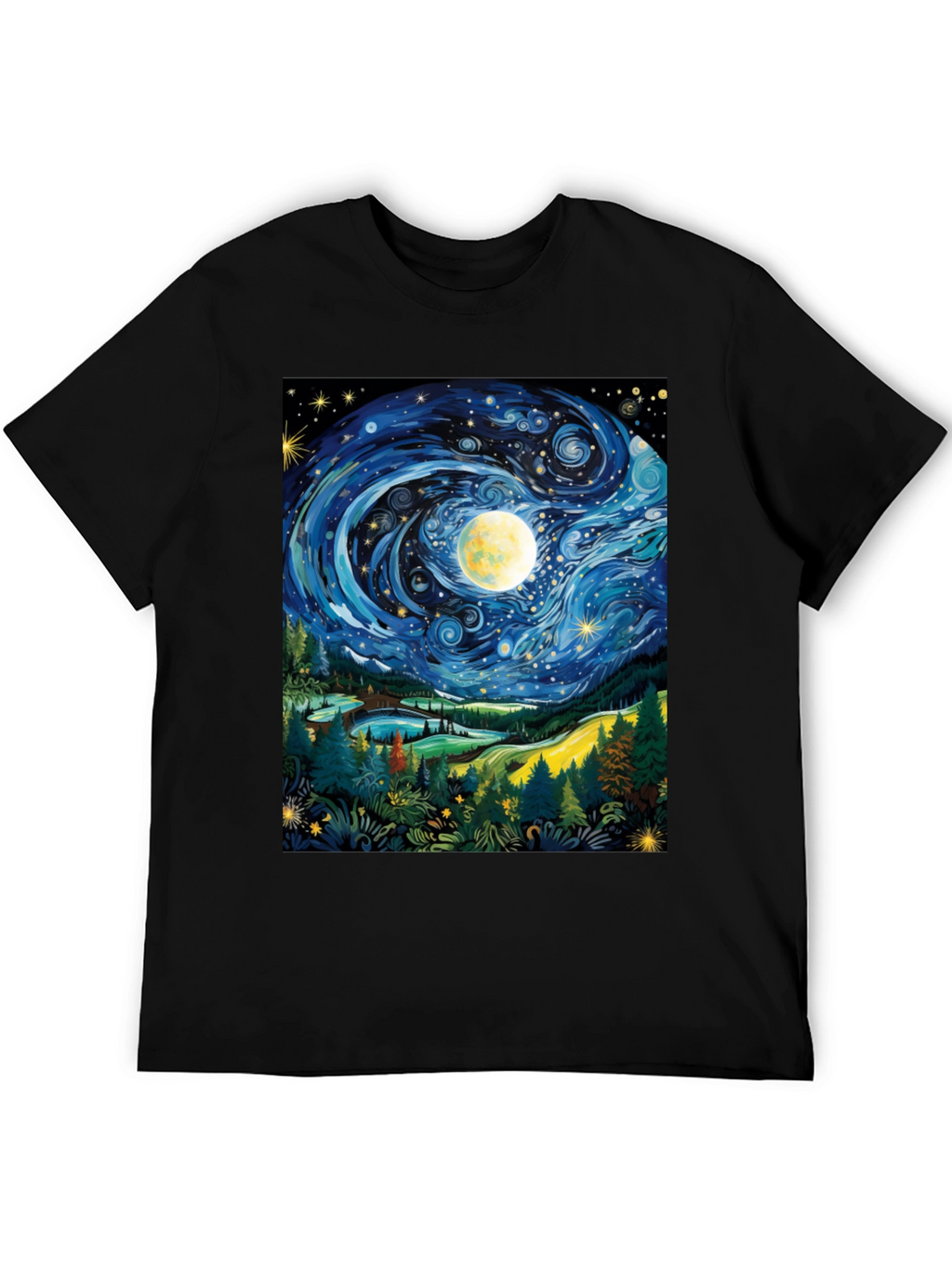 Starry Night T-Shirt Artistic Print