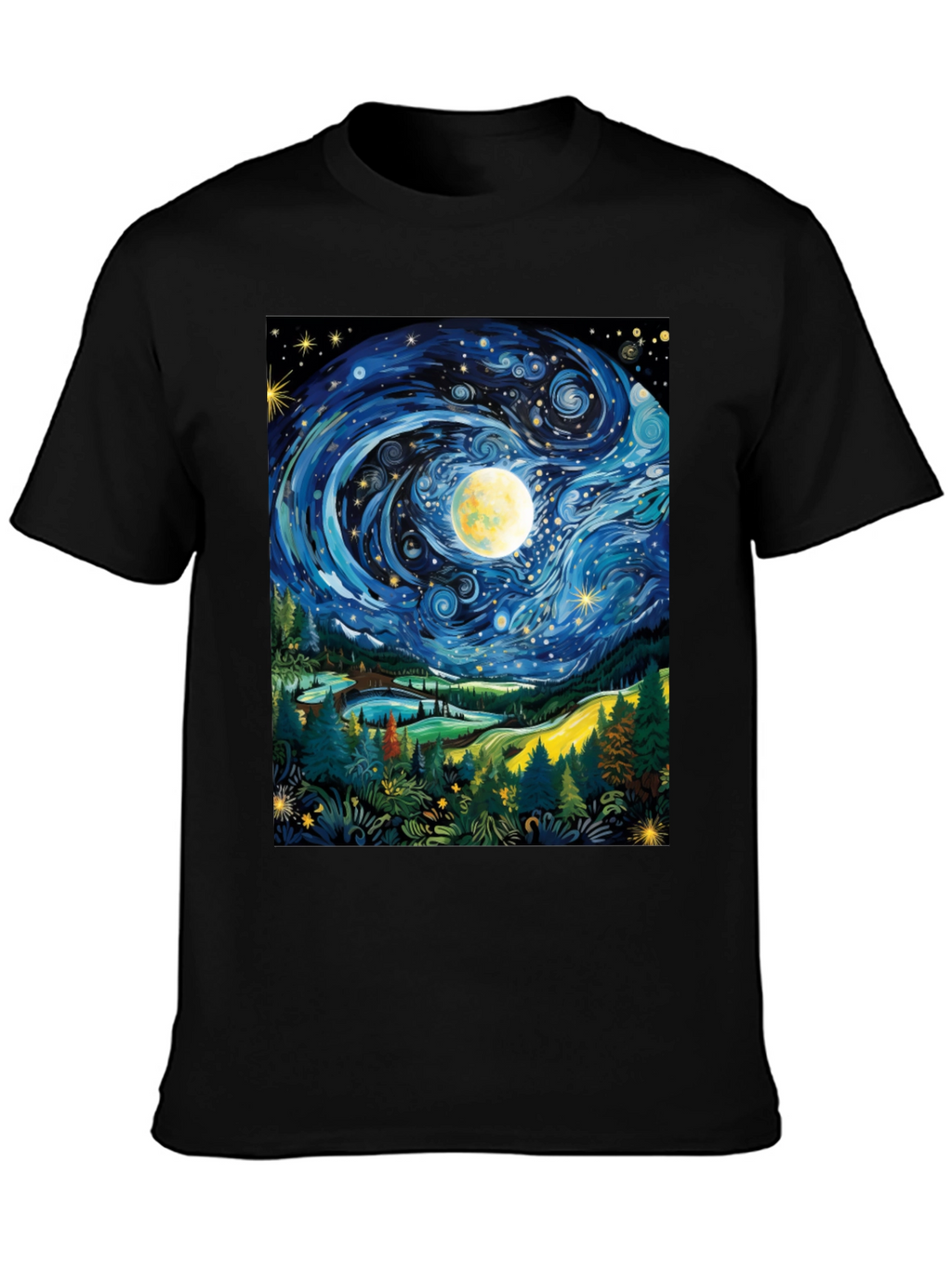 Starry Night T-Shirt Artistic Print