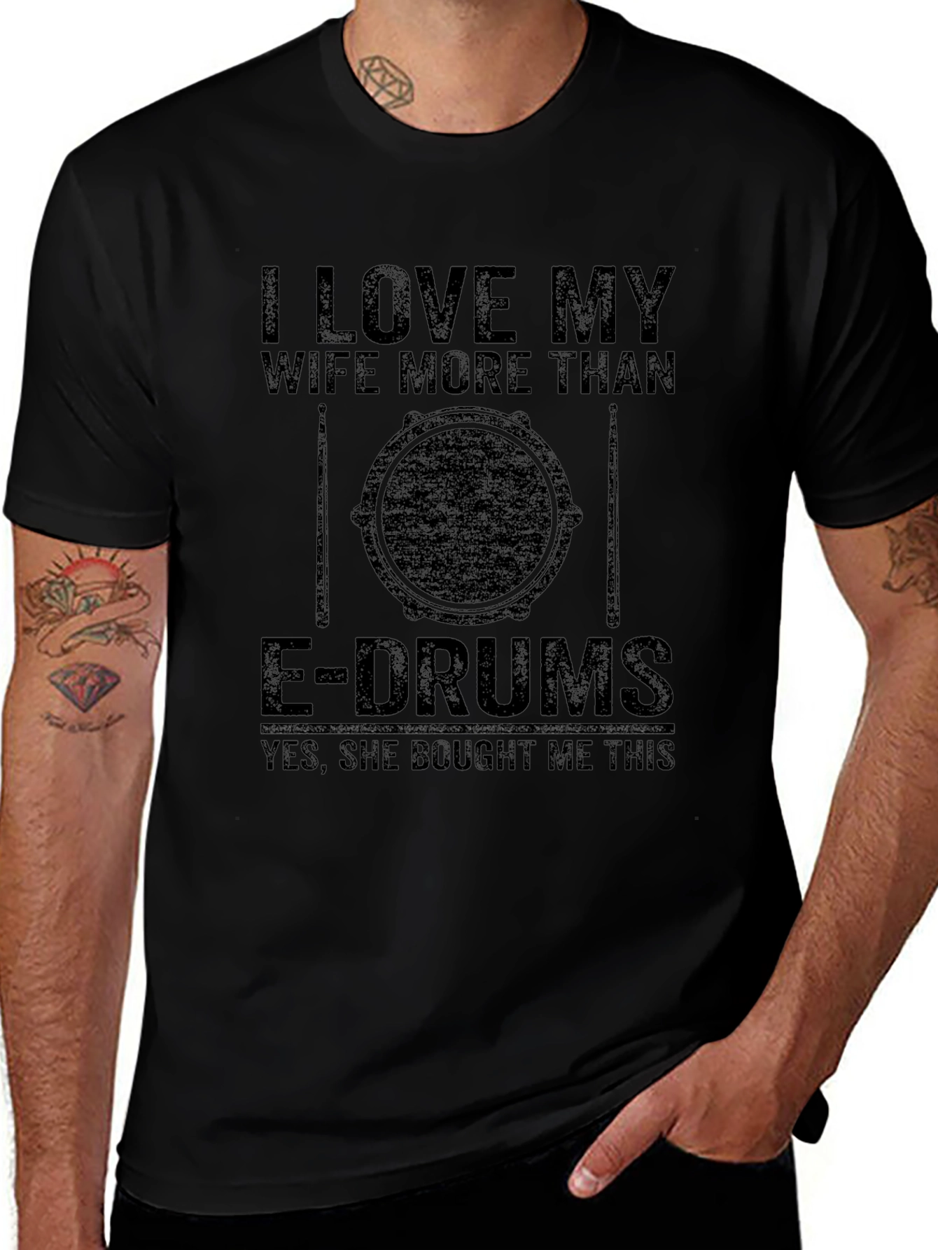 I Love My Wife E-Drum T-Shirt