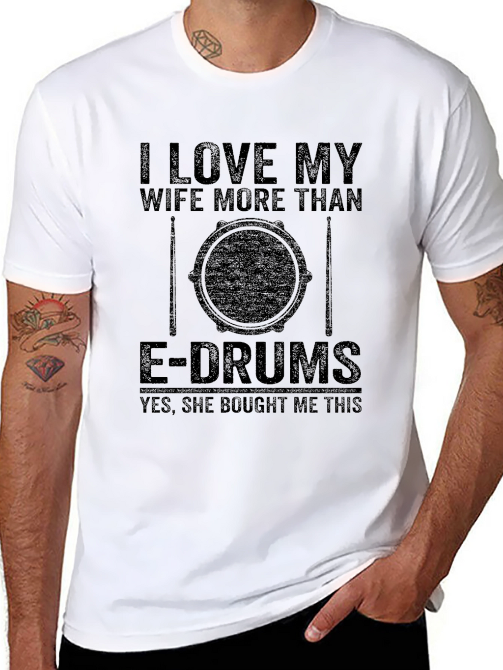 I Love My Wife E-Drum T-Shirt