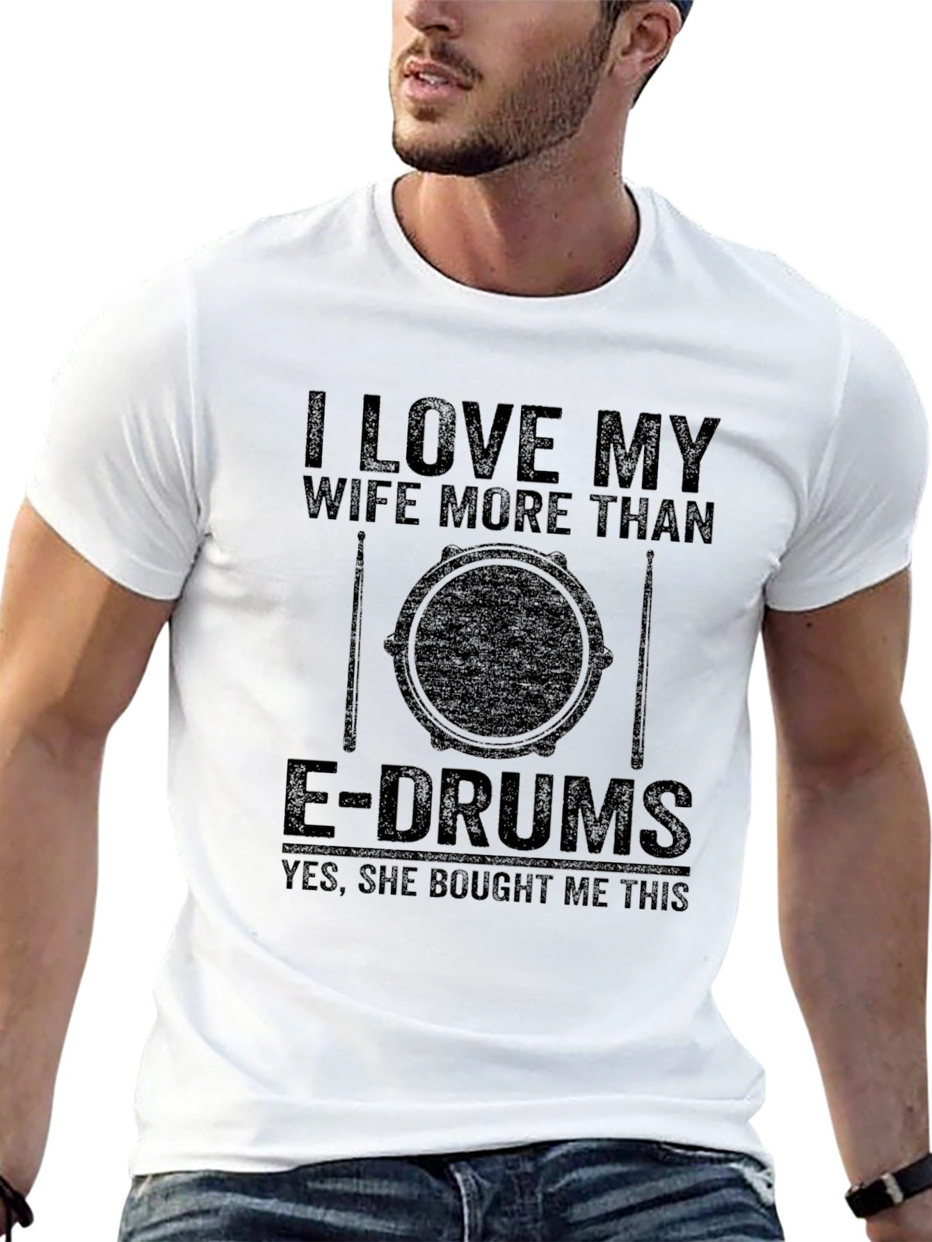 I Love My Wife E-Drum T-Shirt