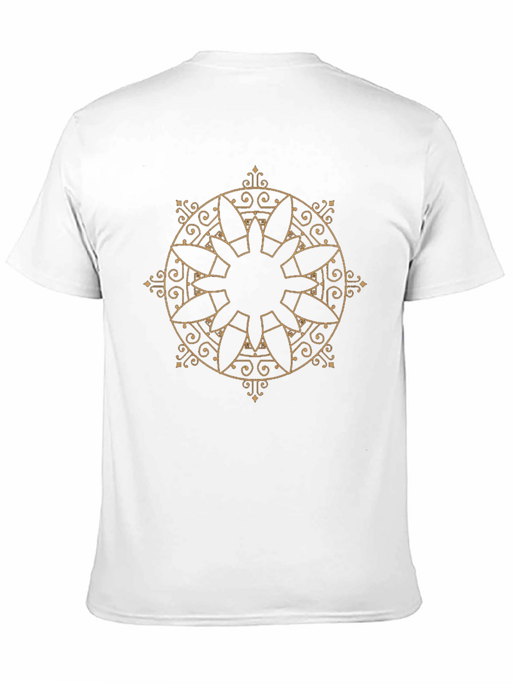 Geometric Mandala Graphic Black Tee