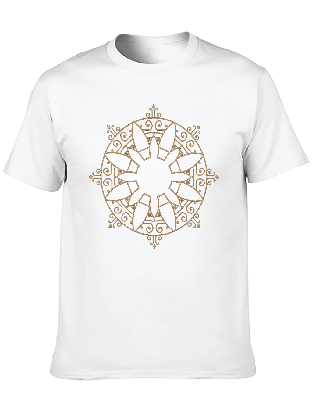Geometric Mandala Graphic Black Tee
