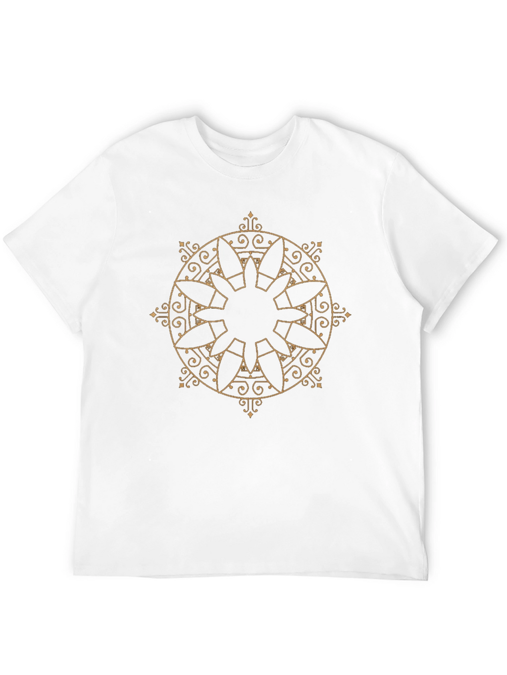 Geometric Mandala Graphic Black Tee