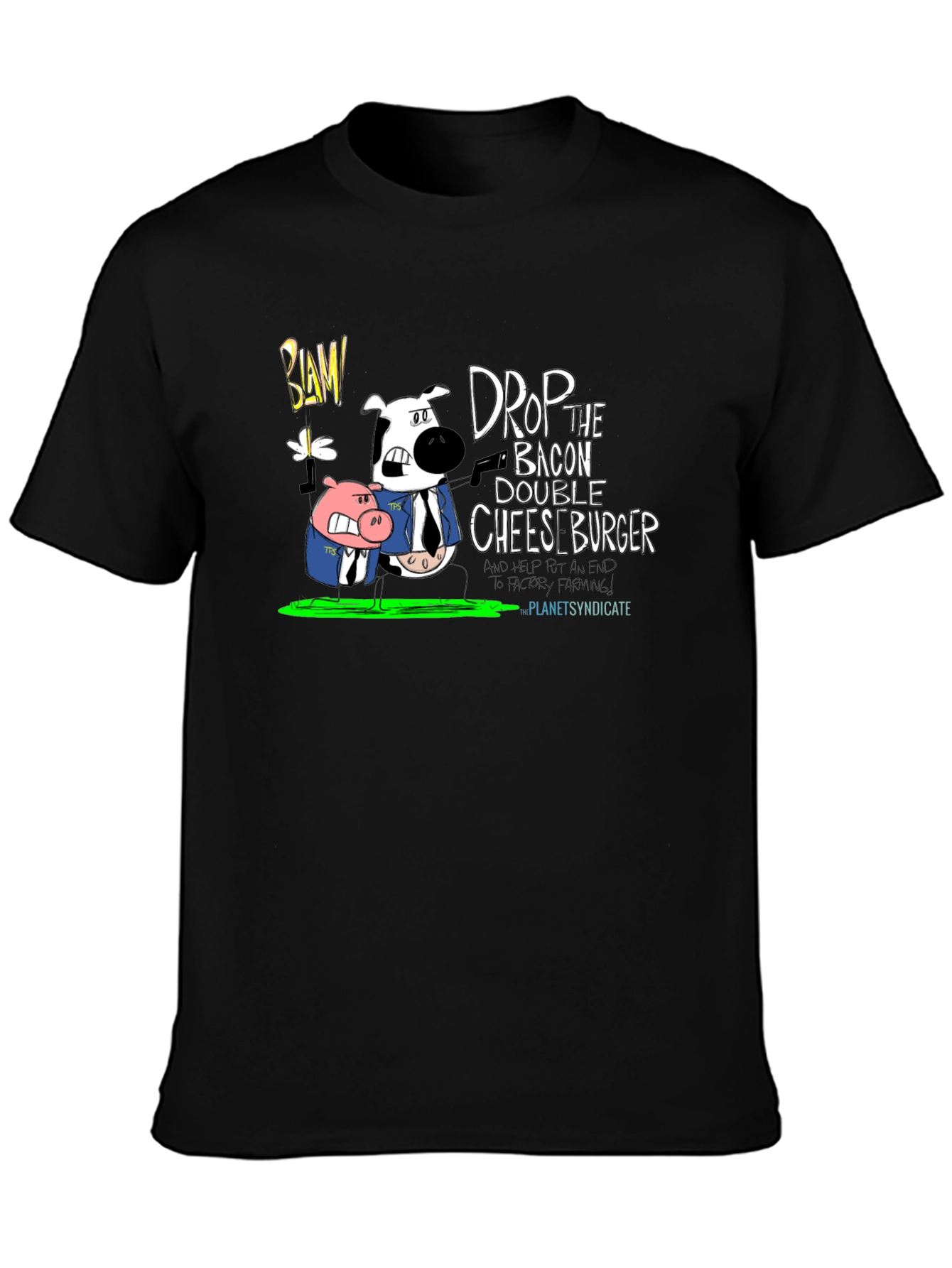 Drop the Bacon Cheeseburger Black T-Shirt