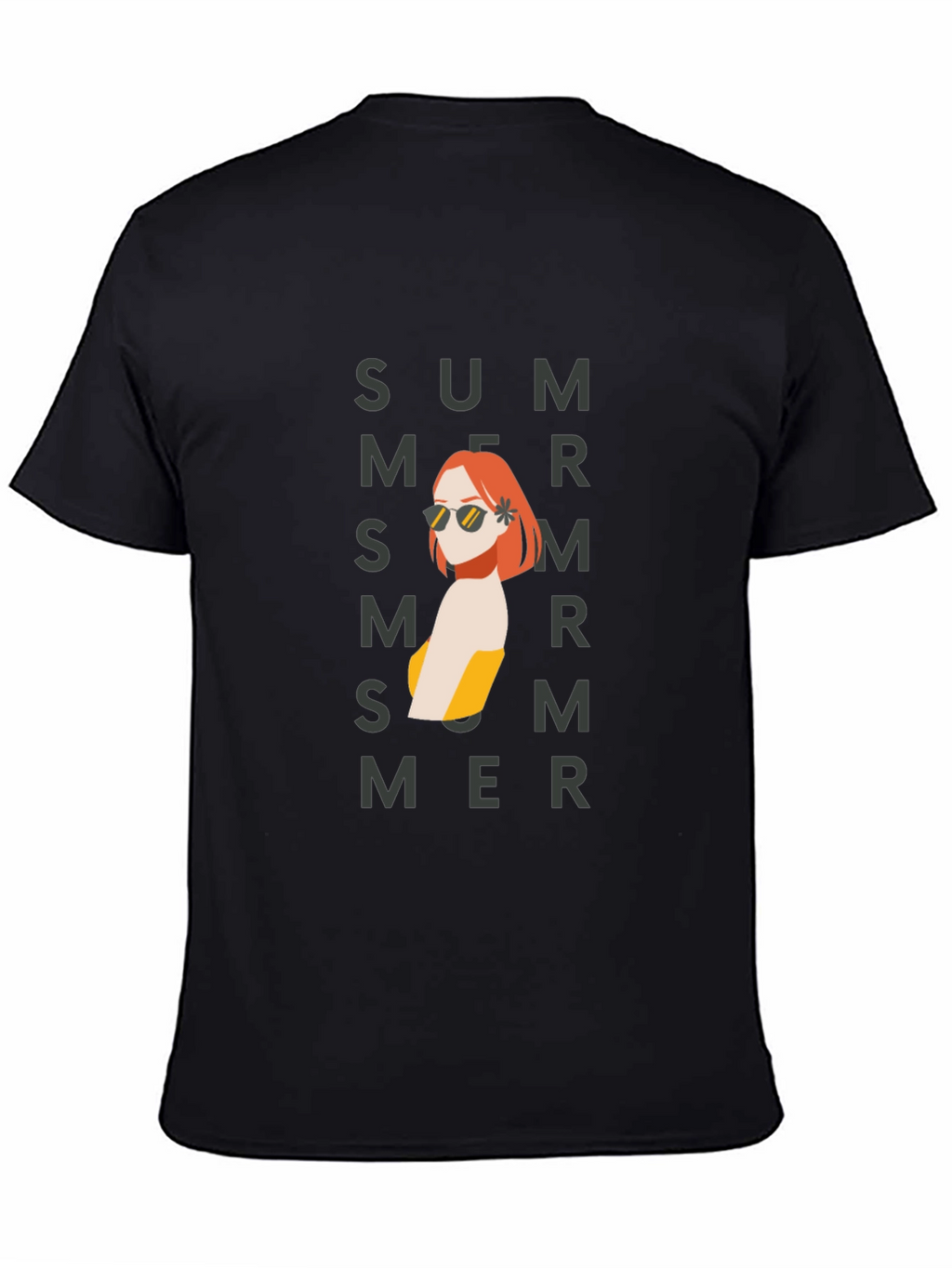 Summer Vibes Black Graphic T-Shirt
