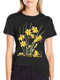 Daffodil Graphic Print T-Shirt