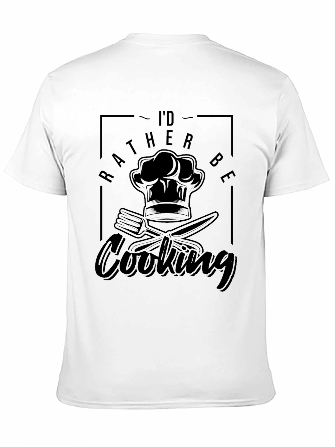 Id Rather Be Cooking Black T-Shirt