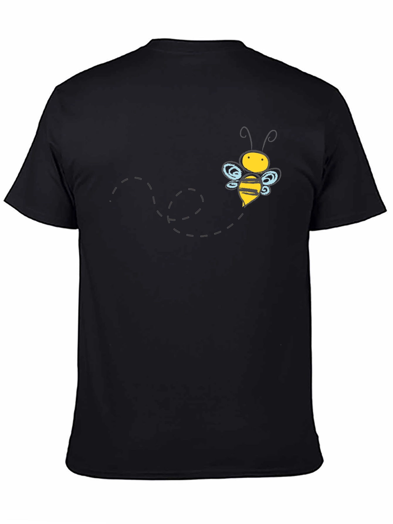 Mens Black Bee Graphic T-Shirt