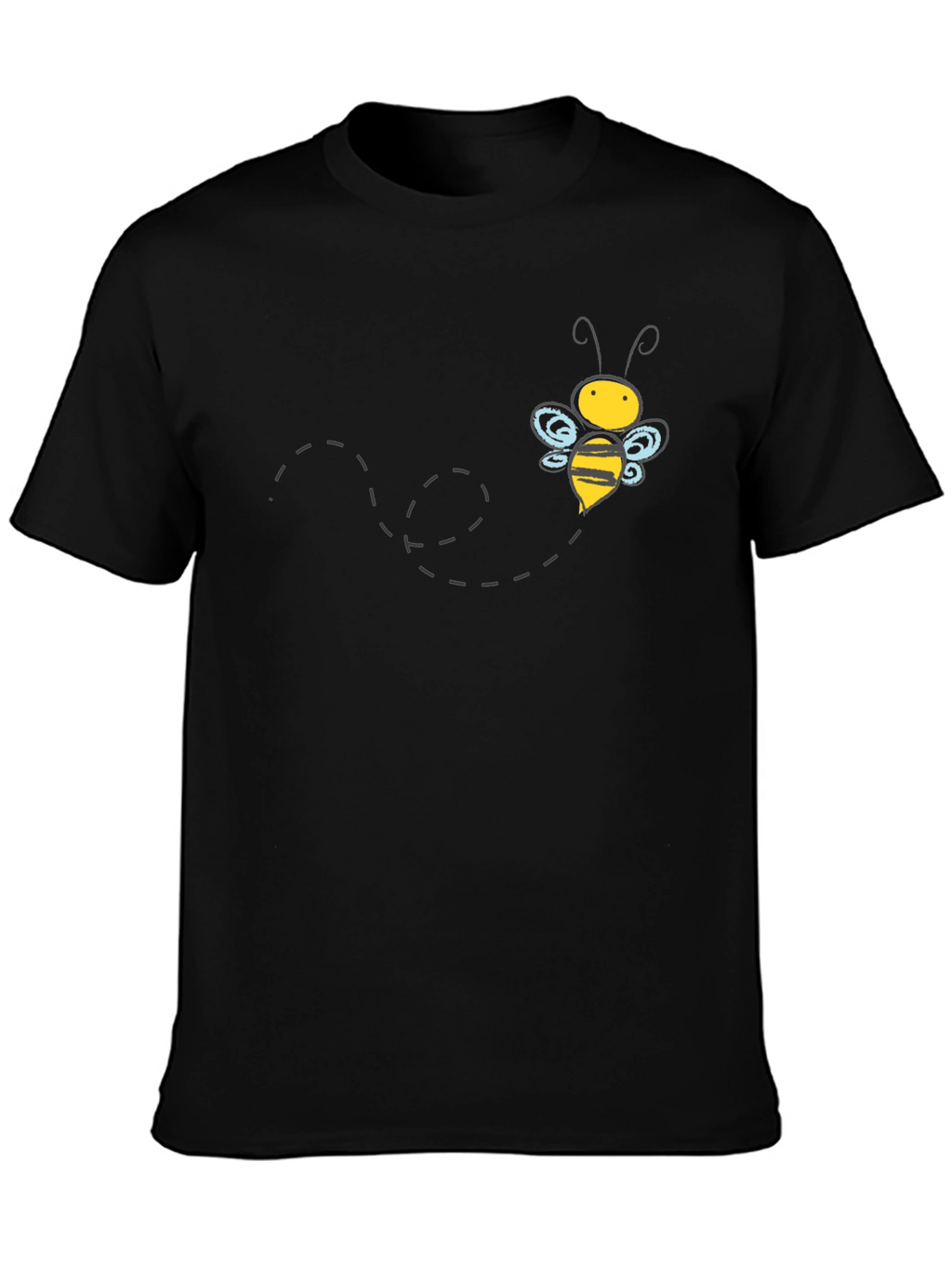 Mens Black Bee Graphic T-Shirt