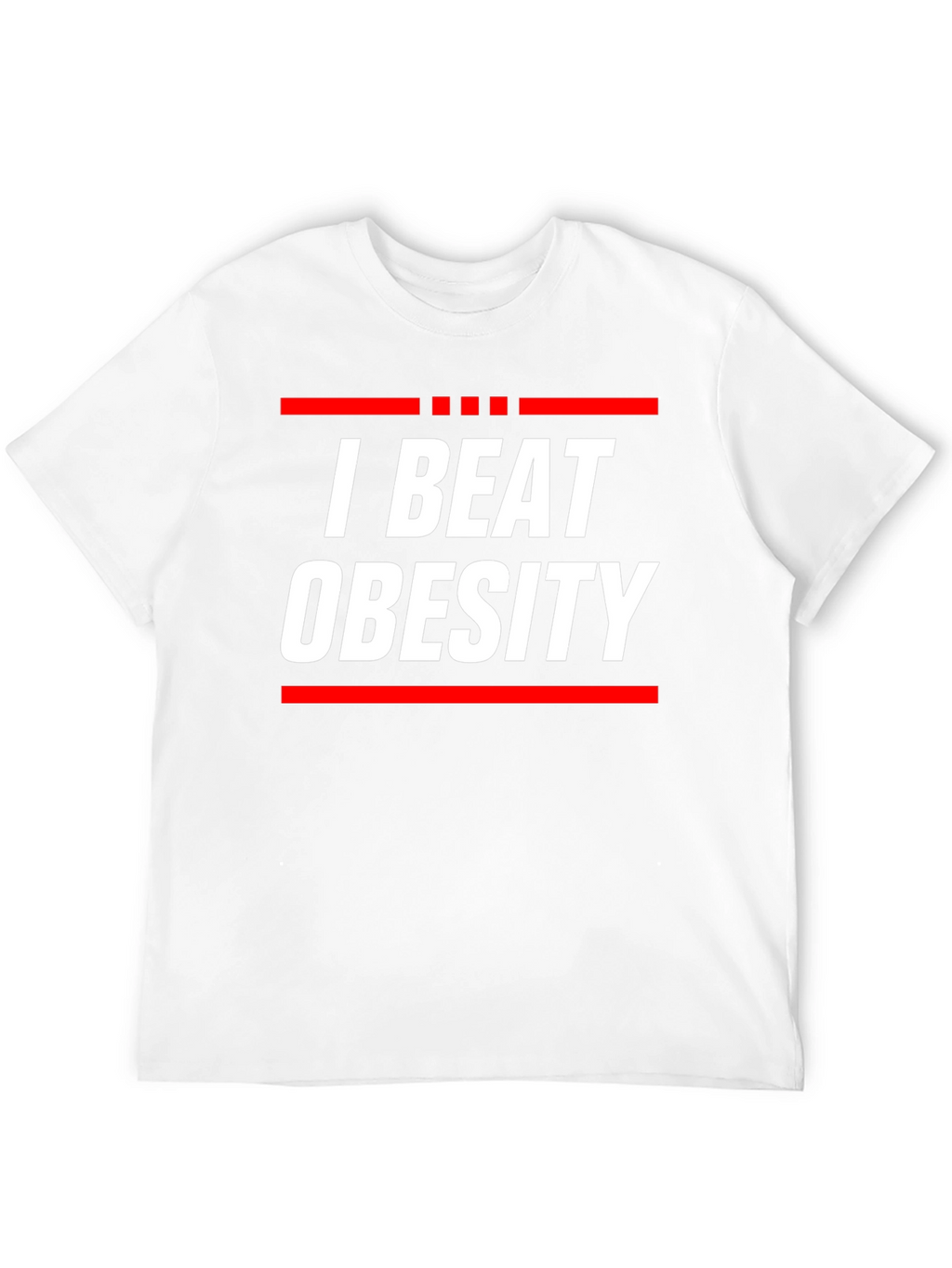 I Beat Obesity Graphic T-Shirt