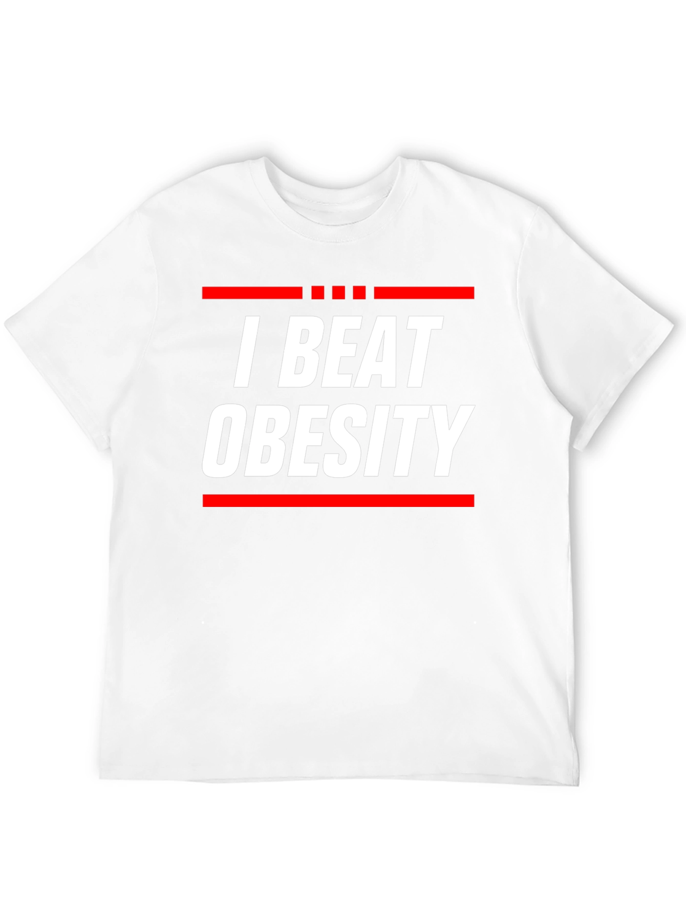 I Beat Obesity Graphic T-Shirt