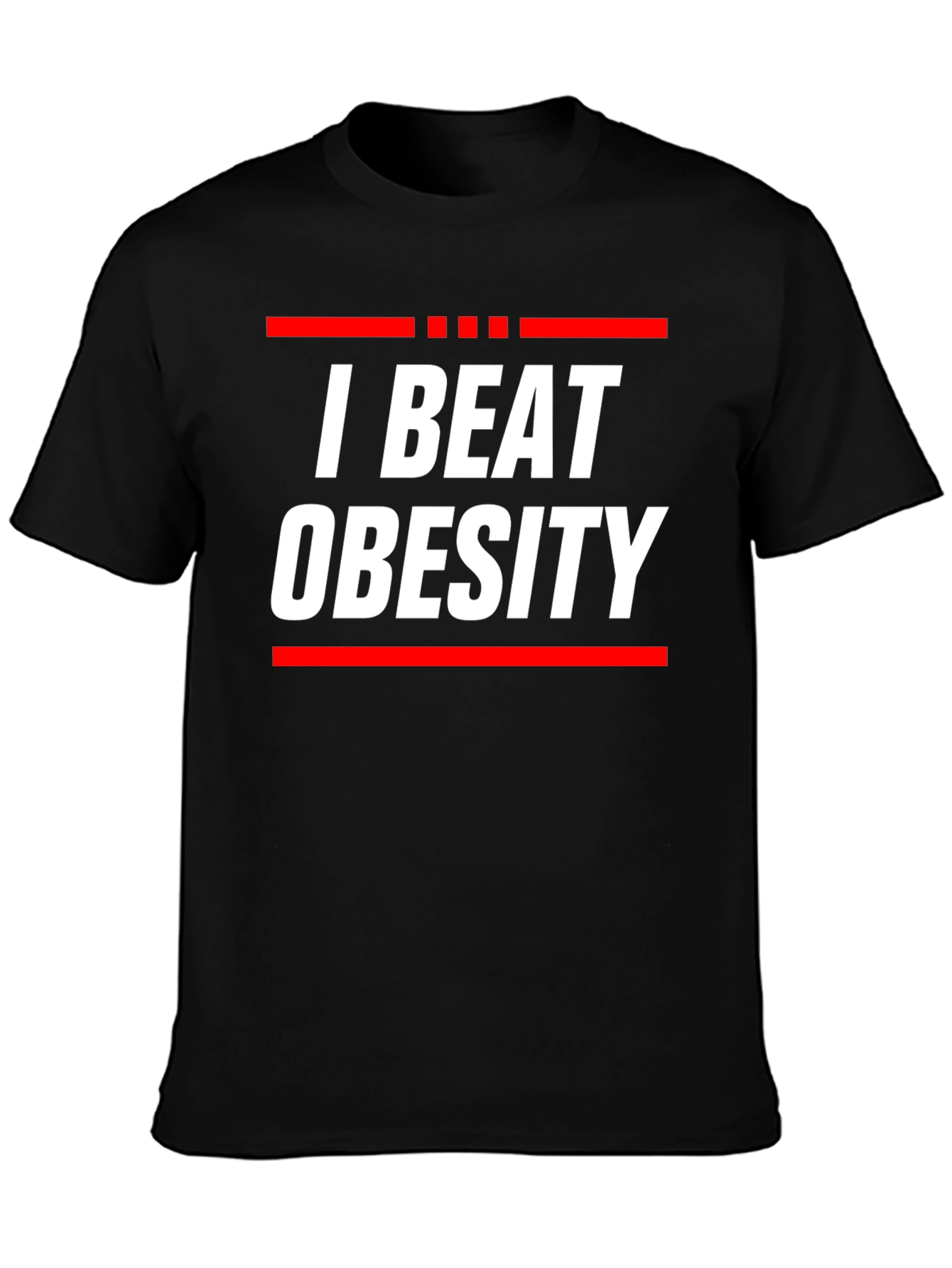 I Beat Obesity Graphic T-Shirt