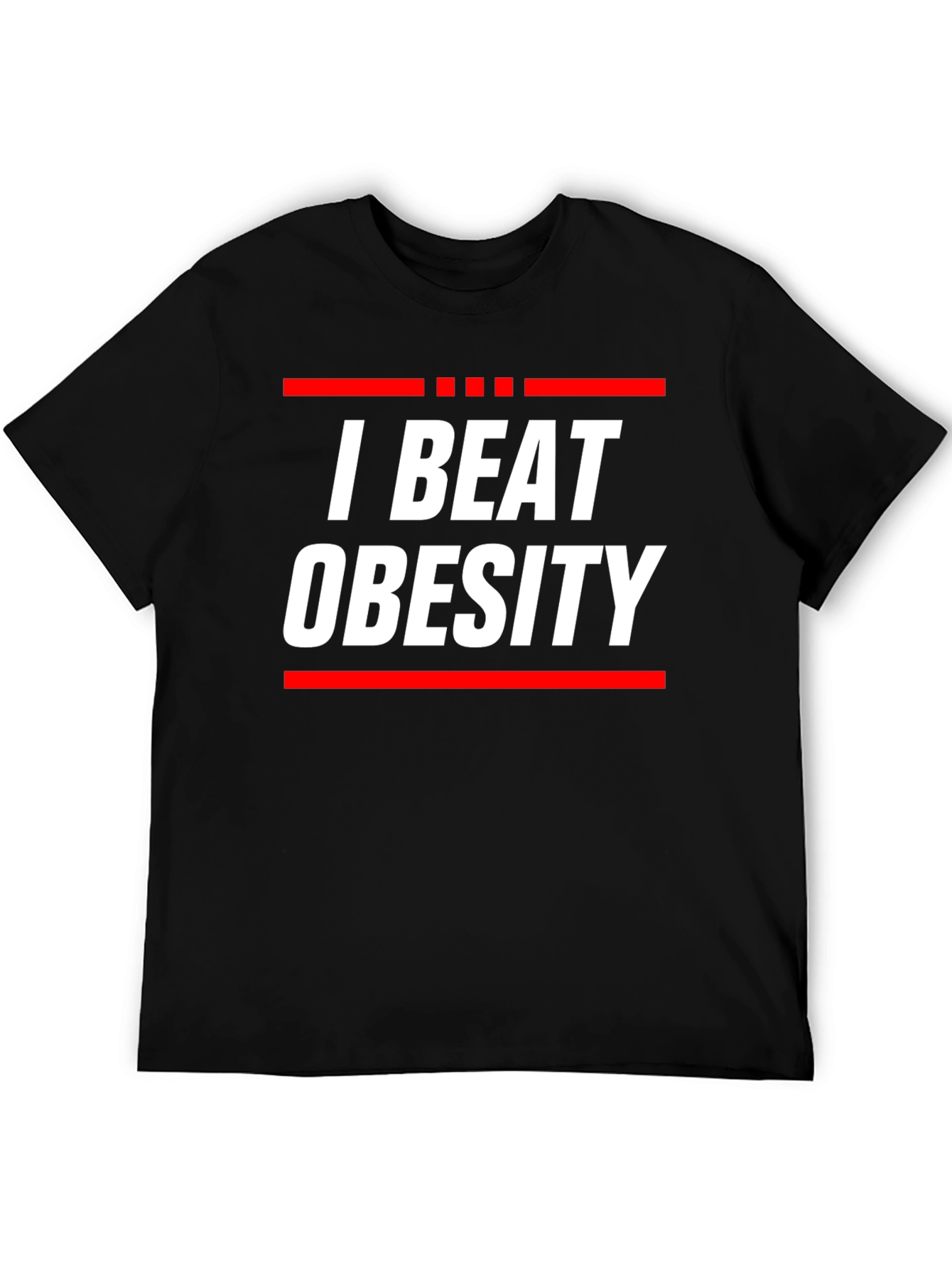 I Beat Obesity Graphic T-Shirt