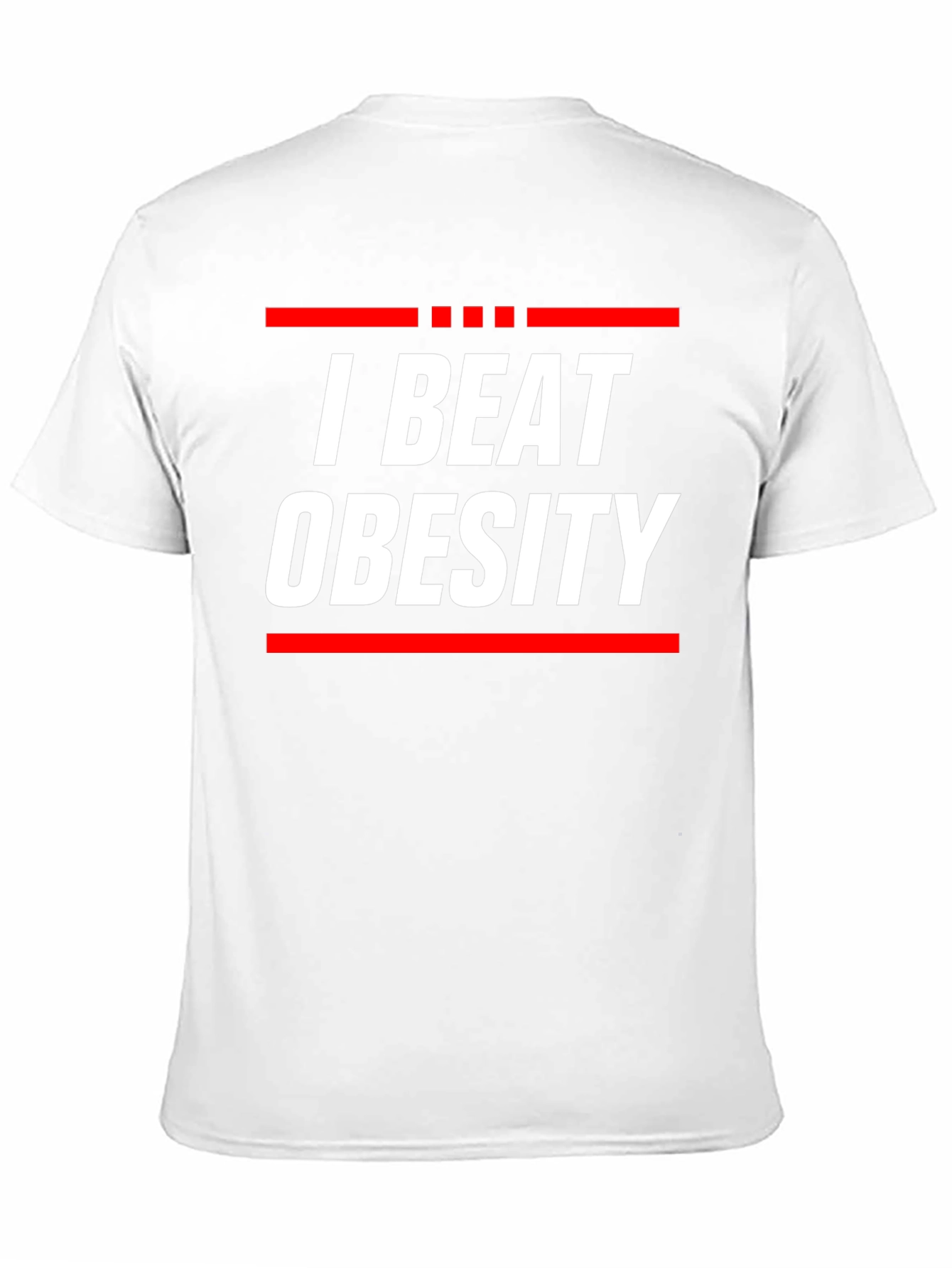 I Beat Obesity Graphic T-Shirt
