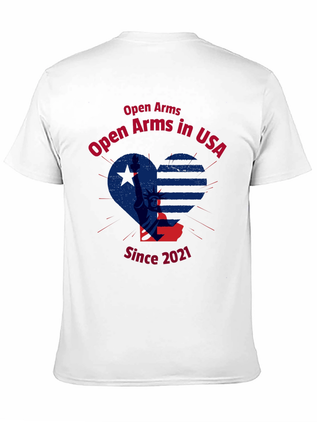Open Arms in USA Patriotic Graphic T-Shirt