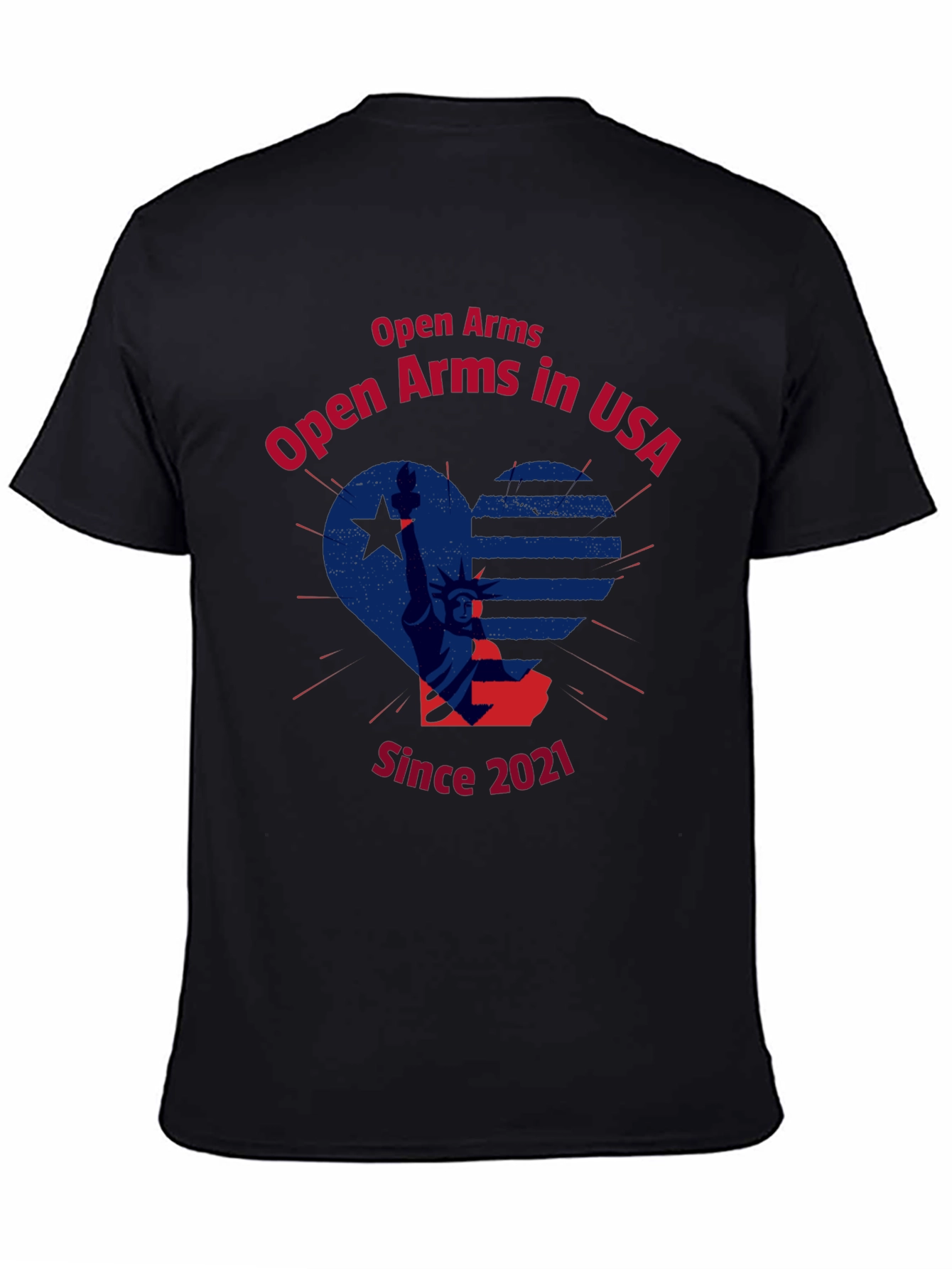 Open Arms in USA Patriotic Graphic T-Shirt