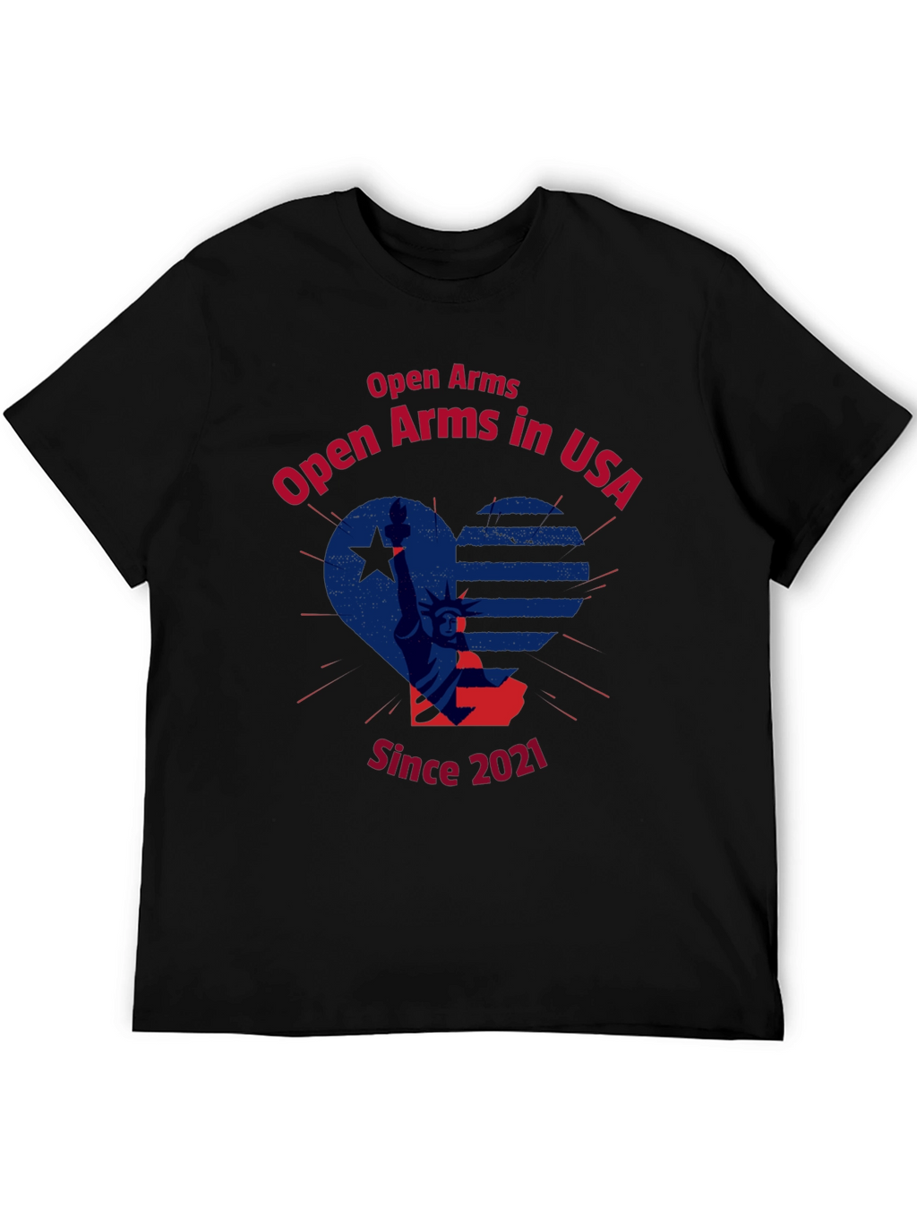 Open Arms in USA Patriotic Graphic T-Shirt