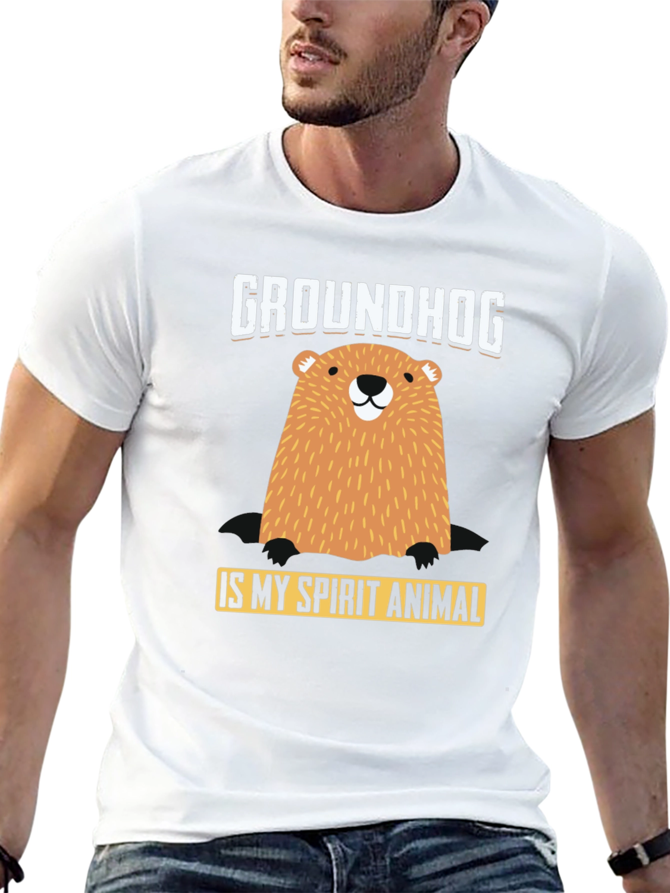 Groundhog Spirit Animal Graphic T-Shirt