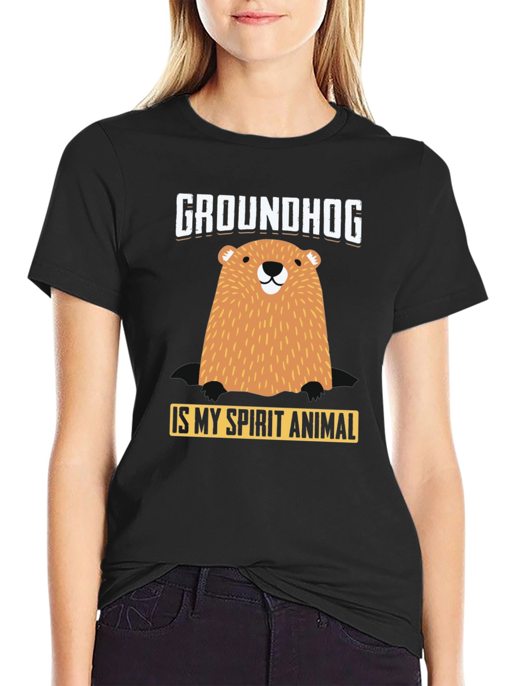 Groundhog Spirit Animal Graphic T-Shirt