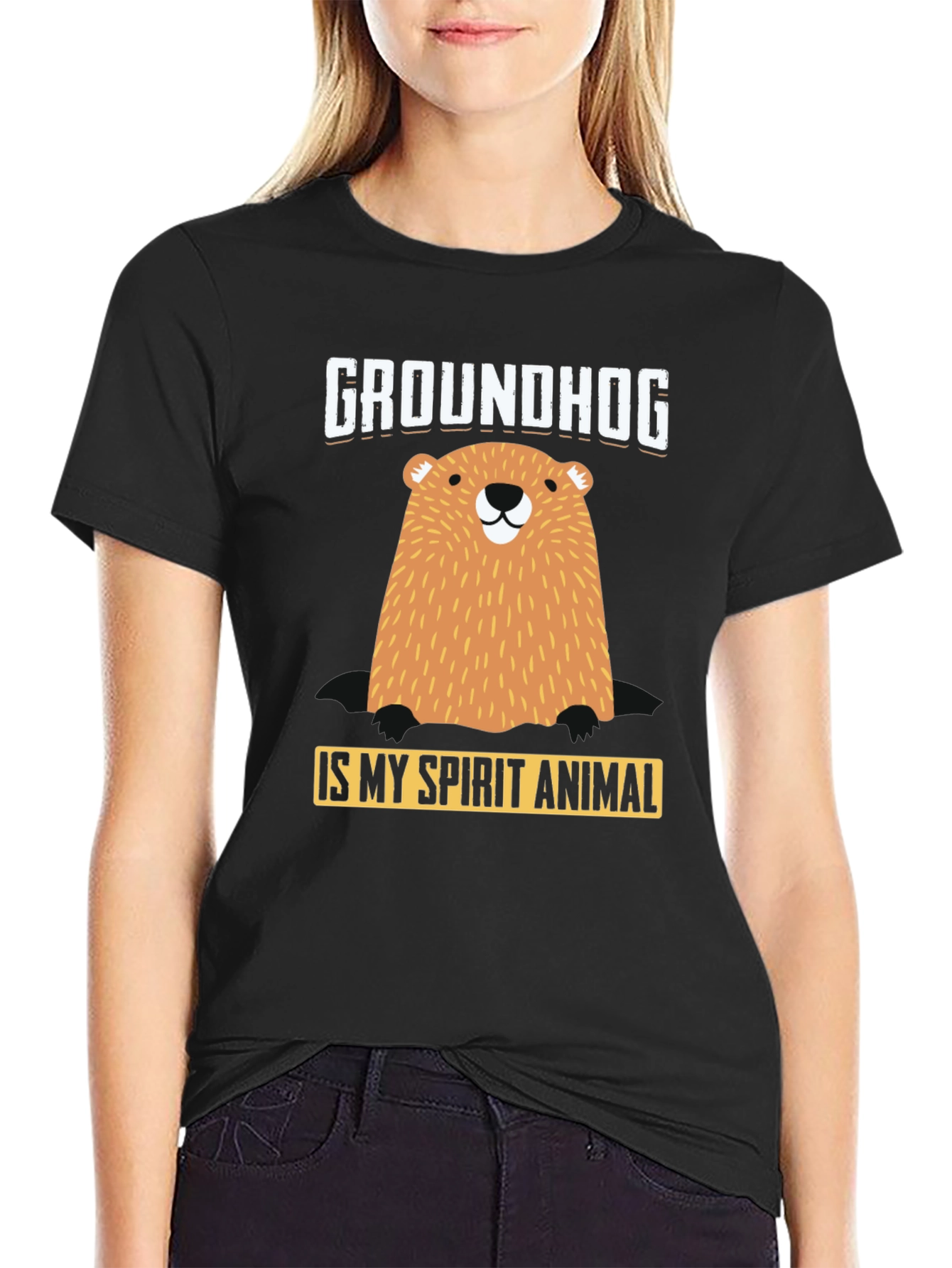 Groundhog Spirit Animal Graphic T-Shirt