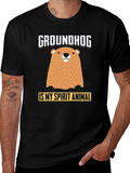 Groundhog Spirit Animal Graphic T-Shirt