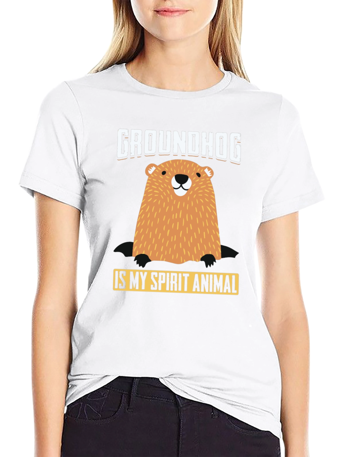 Groundhog Spirit Animal Graphic T-Shirt